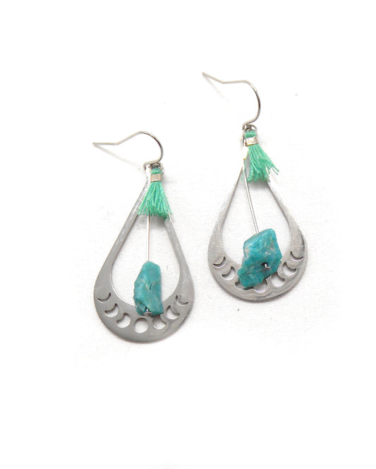 LENA boucles d'oreilles amazonite