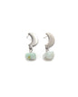 Boucles d'oreilles lune et perle pierres naturelles - LUNA