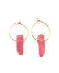 Boucles d'oreilles créoles cristaux - TINA/TINAYA