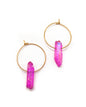 Boucles d'oreilles créoles cristaux - TINA/TINAYA