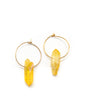Boucles d'oreilles créoles cristaux - TINA/TINAYA