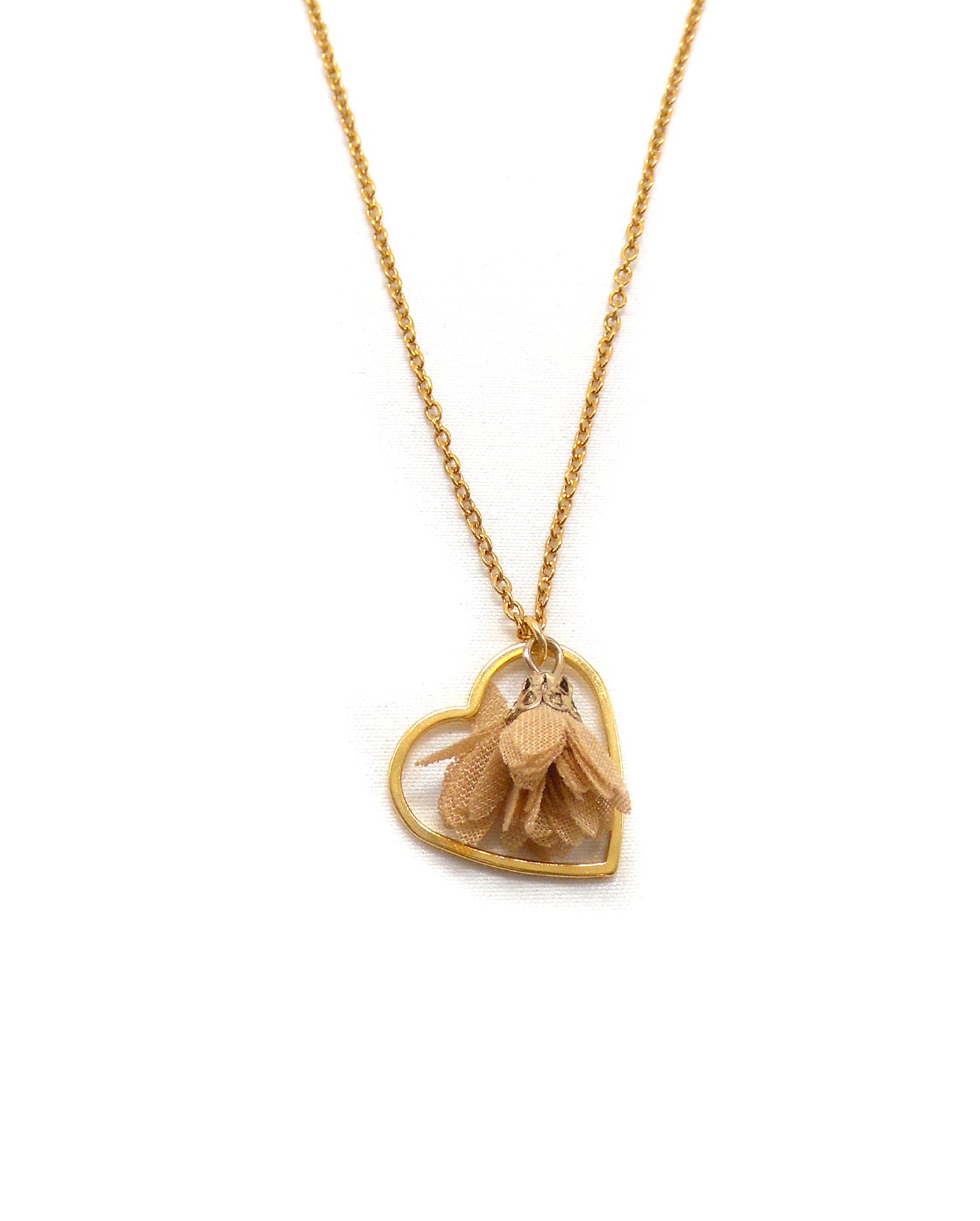 Collier coeur fleur - CORELIA