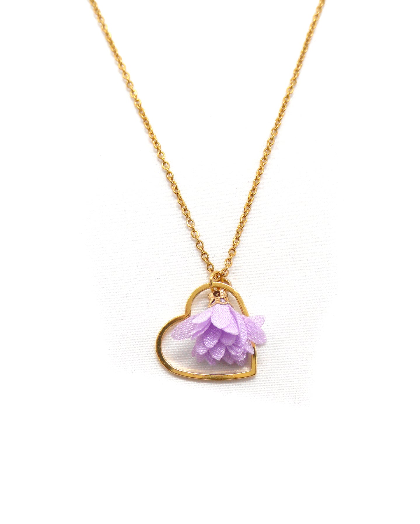 Collier coeur fleur - CORELIA