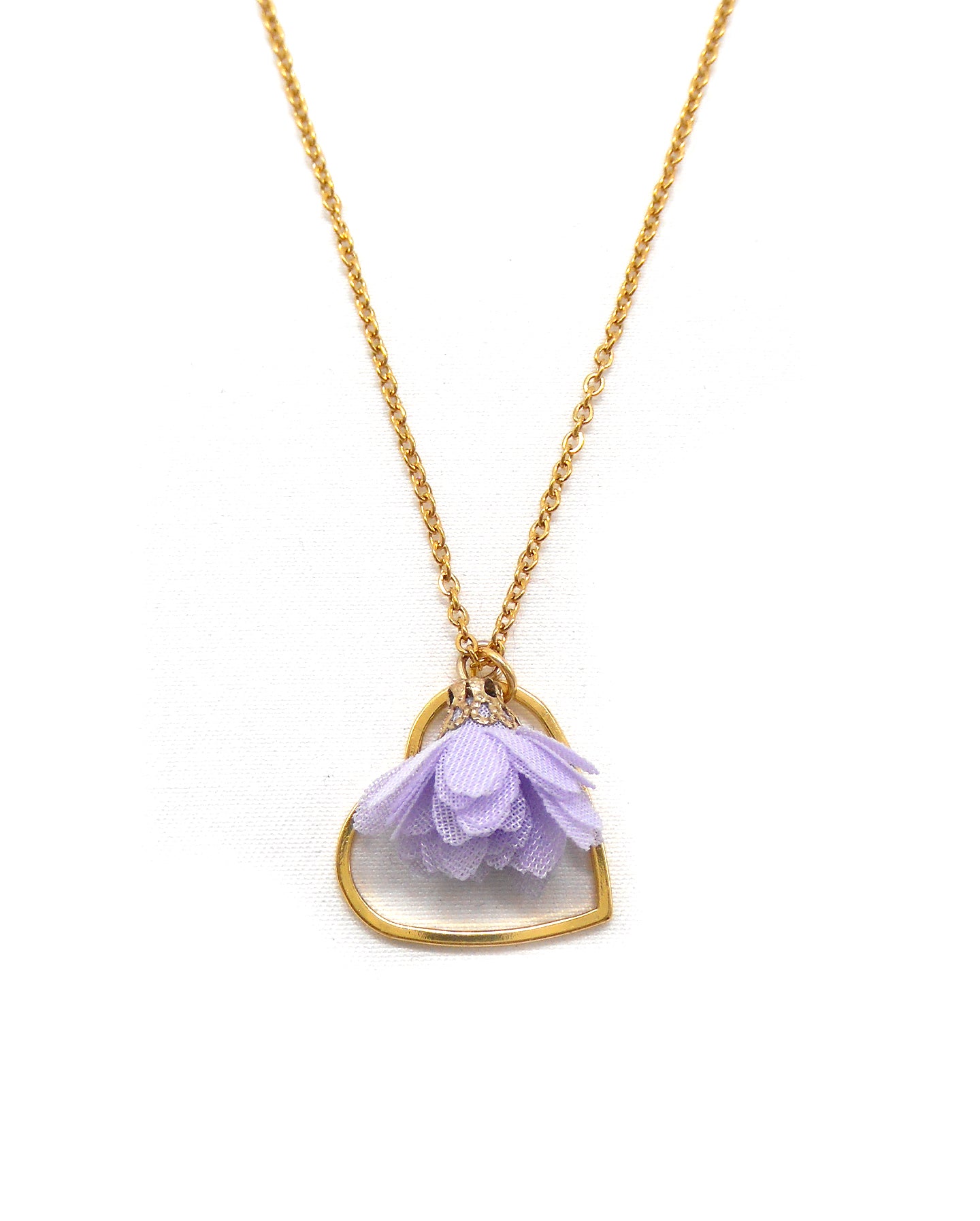 Collier coeur fleur - CORELIA