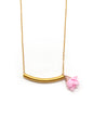 Collier barre et pompon fleur - LANAELLE