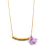 Collier barre et pompon fleur - LANAELLE