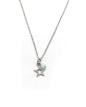 Collier petite étoile et perle pierre naturelle - MABO