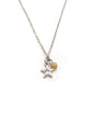 Collier petite étoile et perle pierre naturelle - MABO