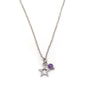 Collier petite étoile et perle pierre naturelle - MABO