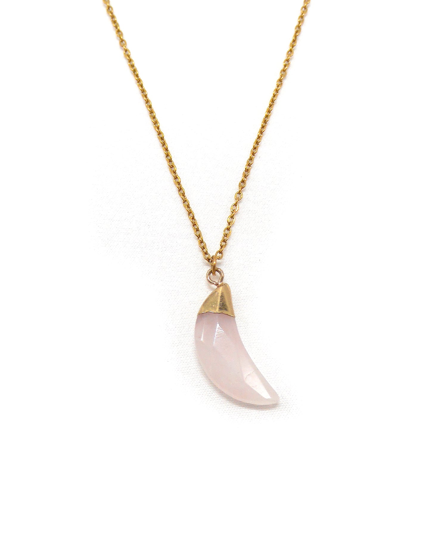 THARA collier lune quartz rose