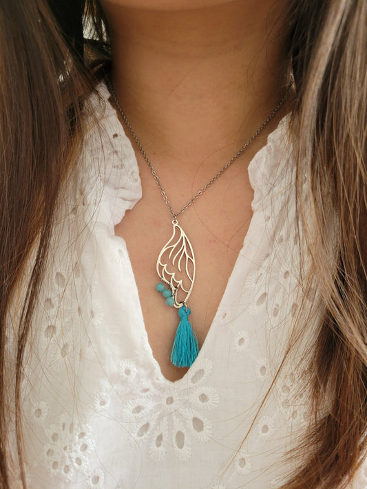 Collier aile de papillon féerique, pièce unique