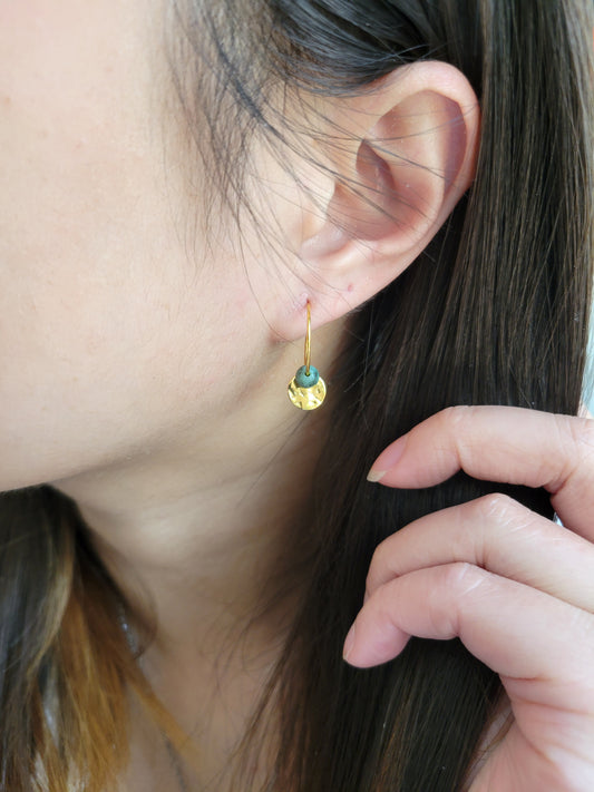 Boucles d'oreilles sequin pierre - CLEM