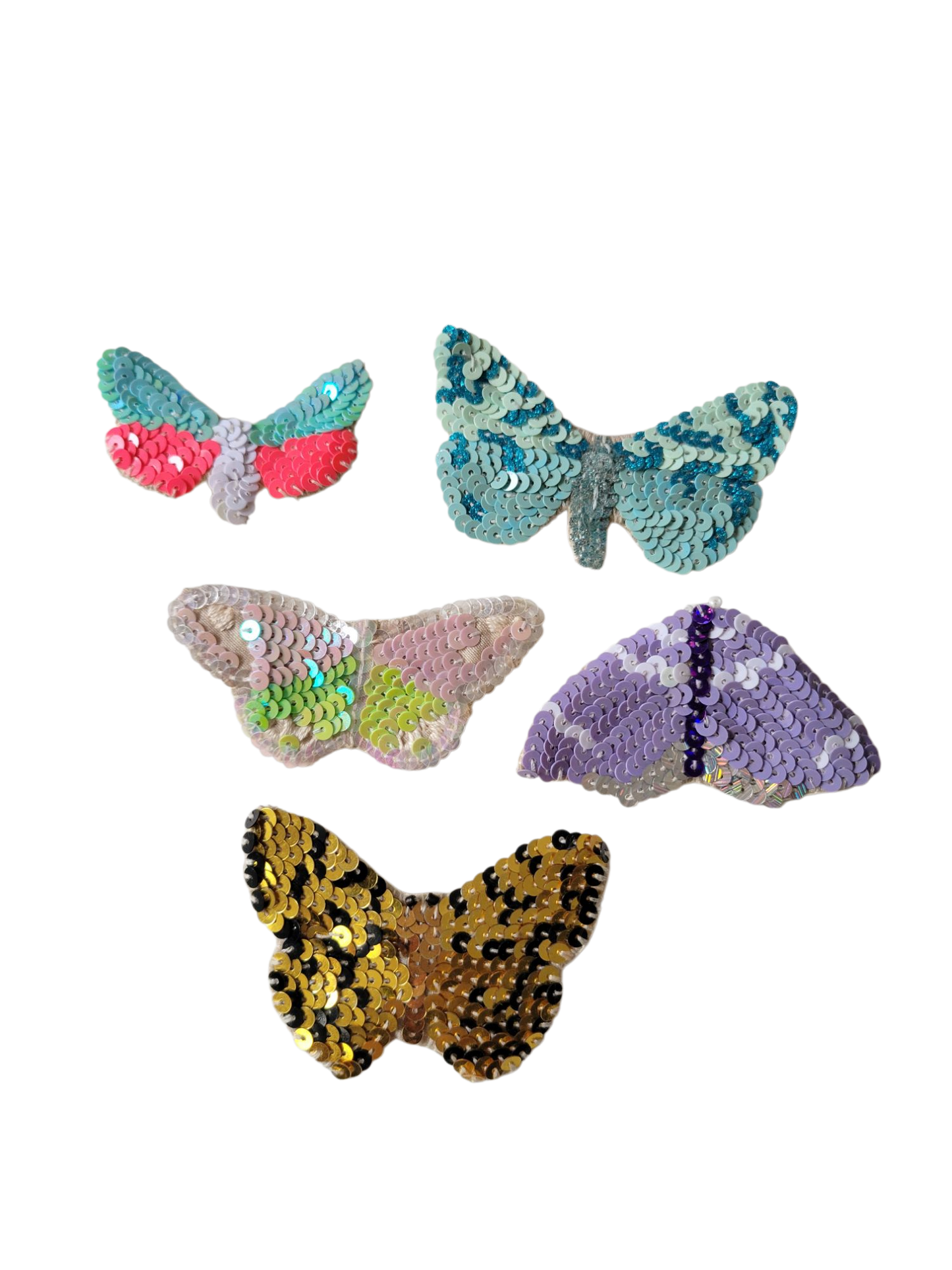 Broche brodée main - PAPILLONS