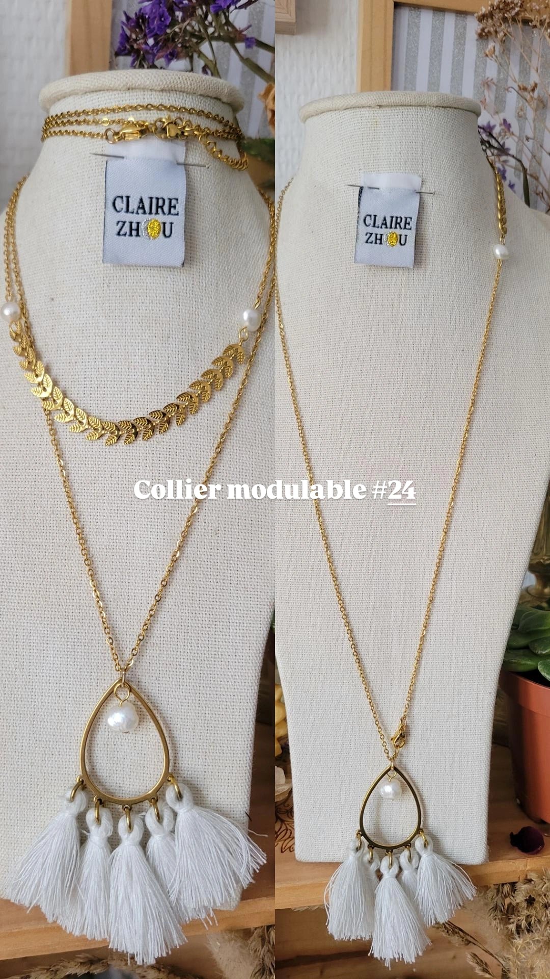 Colliers modulables court/long MERVEILLEUSES, bijoux originaux et uniques 2026 ✨️