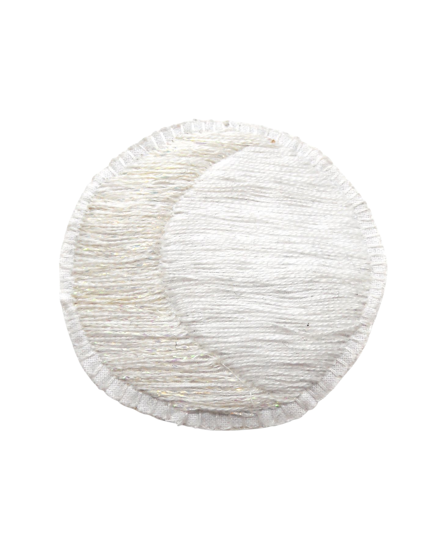 Broche brodée main - GRAND CERCLE LUNE