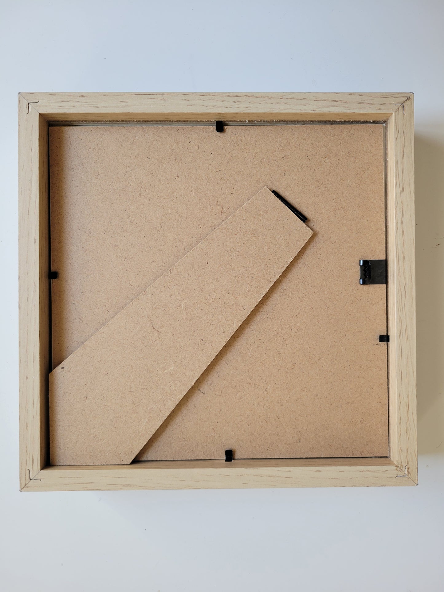 Cadre en bois & illustration dessinée à la main unique et originale - 21x21cm