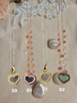 Collier/bracelet brodé main romantique - MIROIR D'AMOUR