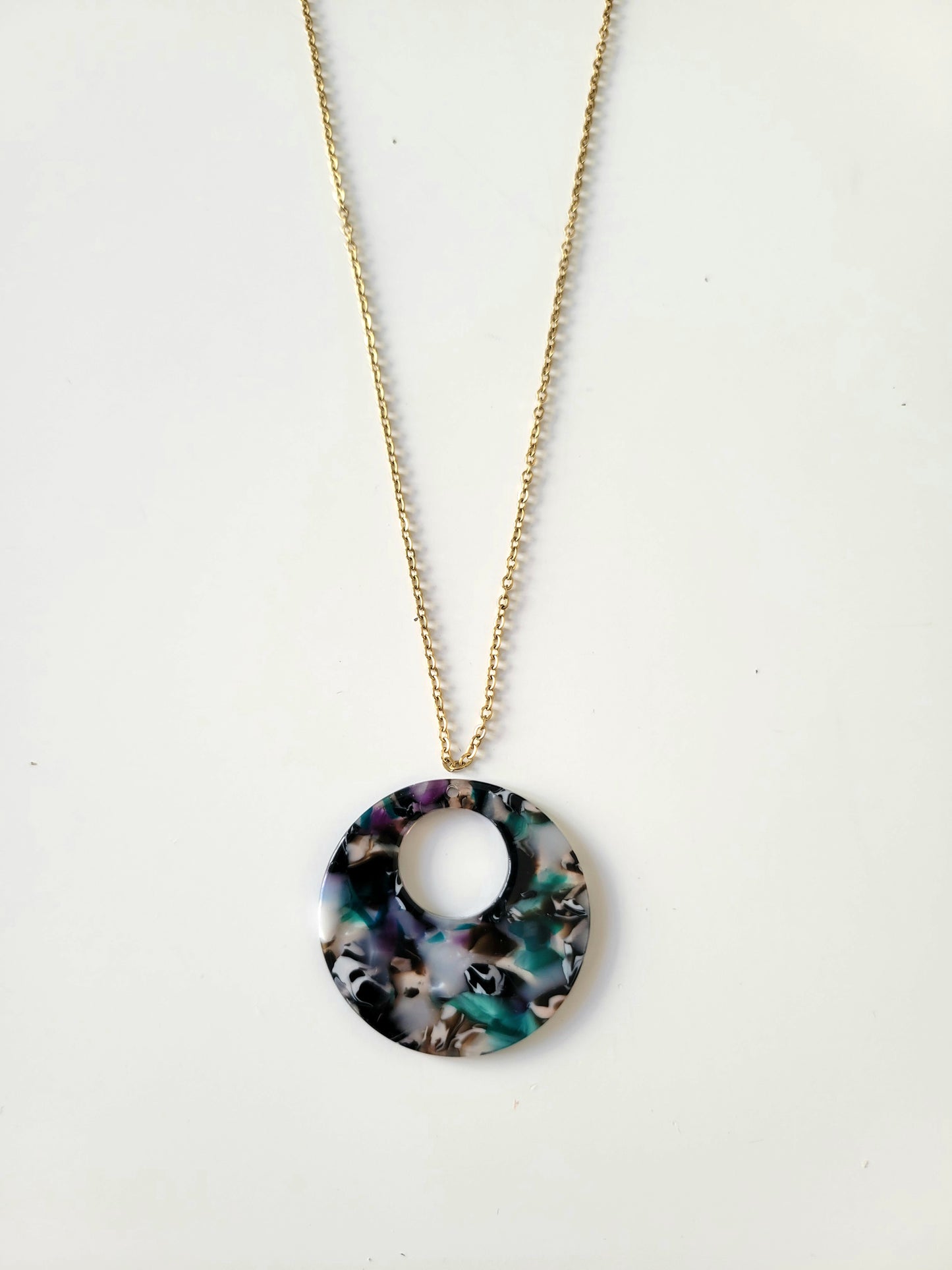 Collier résine retro vintage - ADELE/CLAUDIA/CATHERINE/ISABELLE/JEANNE/PHILO