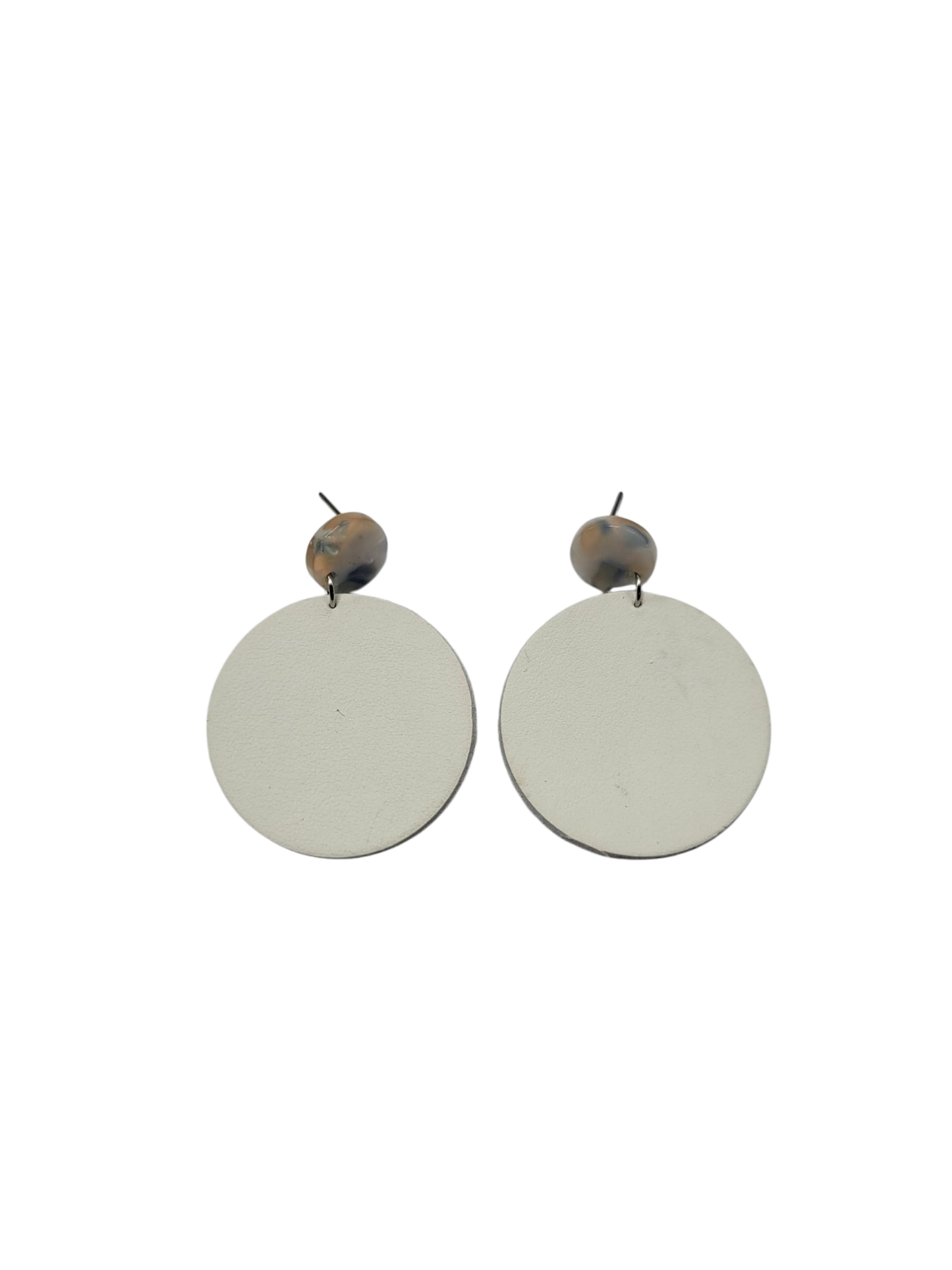 Boucles d'oreilles cuir recyclé - Atelier Claire Zhou x 114 Paris