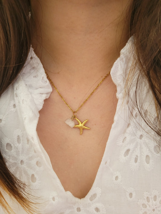 Collier étoile de mer fleur - ESTELA