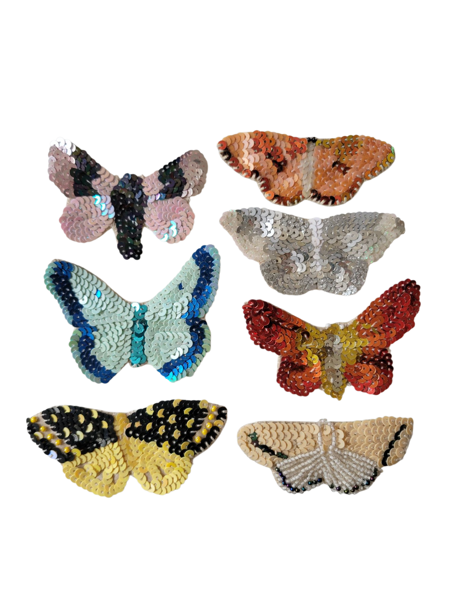 Broche brodée main - PAPILLONS