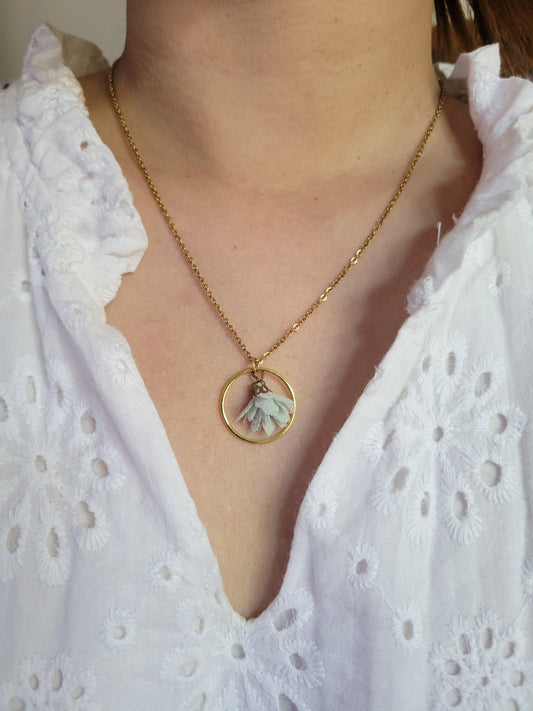Collier goutte/cercle/coeur fleur - DOLLY/CORELIA