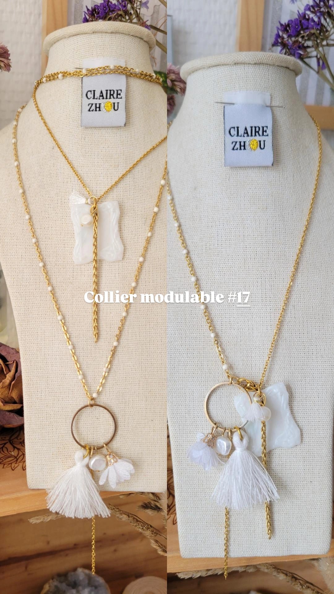 Colliers modulables court/long MERVEILLEUSES, bijoux originaux et uniques 2026 ✨️