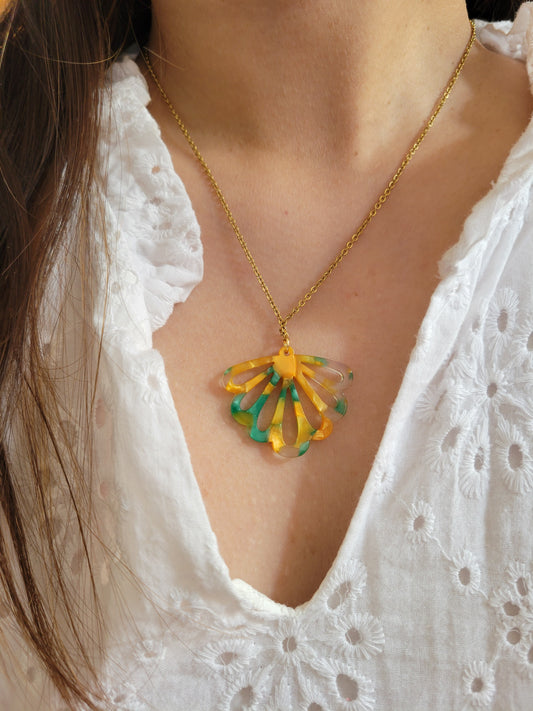 Collier résine retro vintage - ADELE/CLAUDIA/CATHERINE/ISABELLE/JEANNE/PHILO