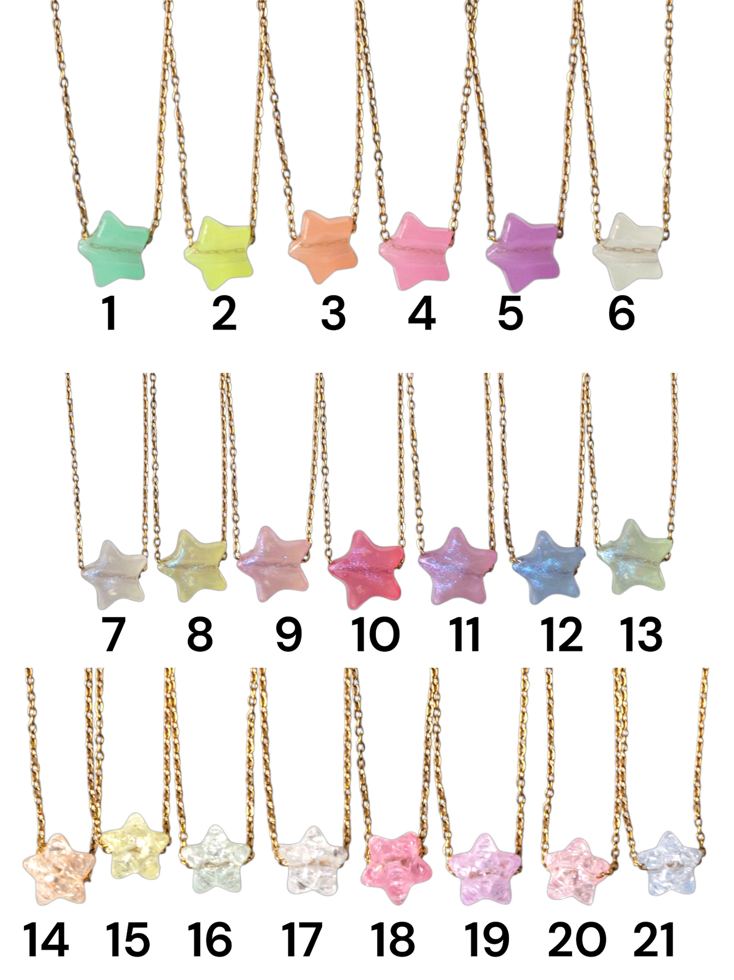 Collier étoile phosphorescente - ETHEL