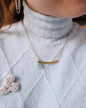 Collier barre et pompon fleur - LANAELLE