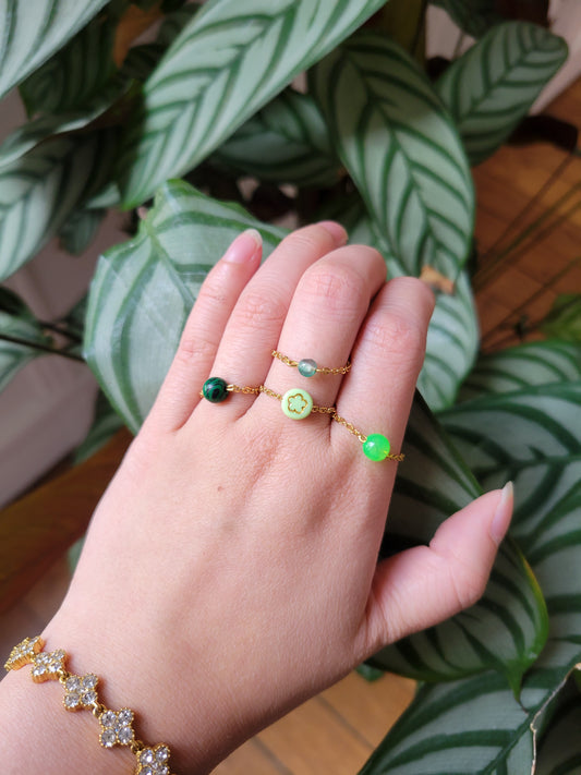Bague chaine personnalisée - LEA/MARIE/SYM/LUX/MERIDA