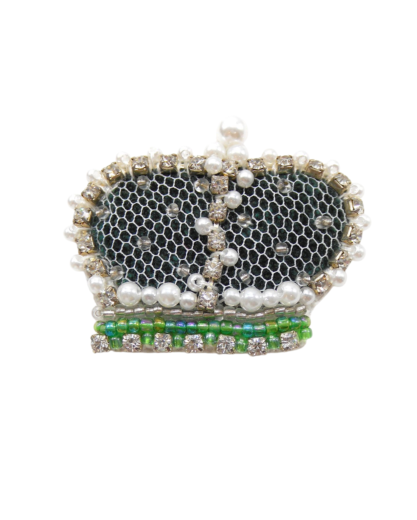 Broche brodée main - COURONNE ROYALE