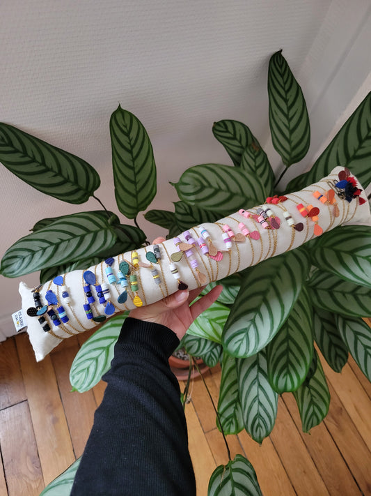 Bracelet bohème cuir recyclé - Atelier Claire Zhou x 114 paris