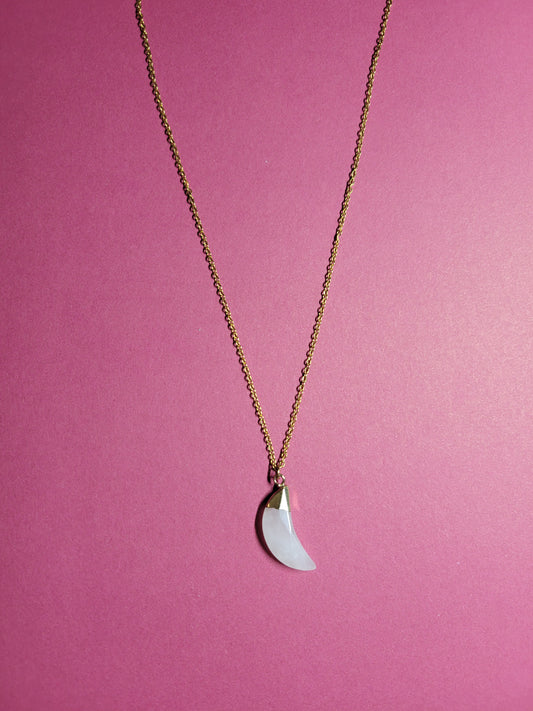 Collier lune quartz rose - THARA