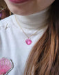 Collier coeur bonbon candy et verre - LOVA/MINA
