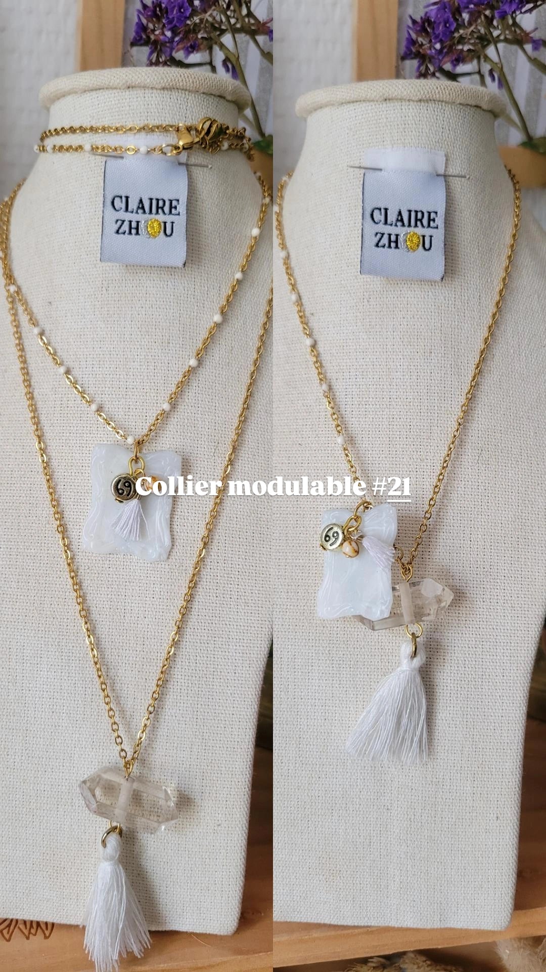 Colliers modulables court/long MERVEILLEUSES, bijoux originaux et uniques 2026 ✨️
