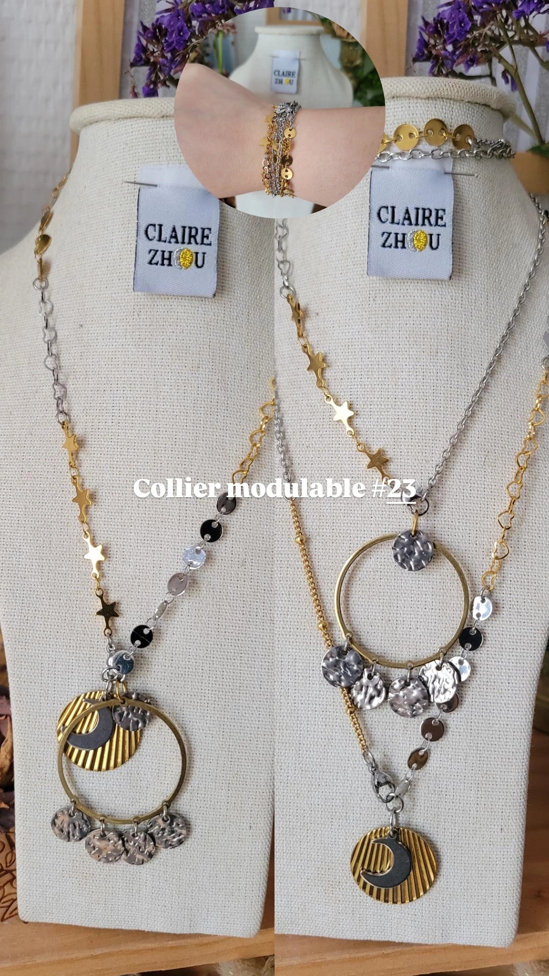 Colliers modulables court/long MERVEILLEUSES, bijoux originaux et uniques 2026 ✨️