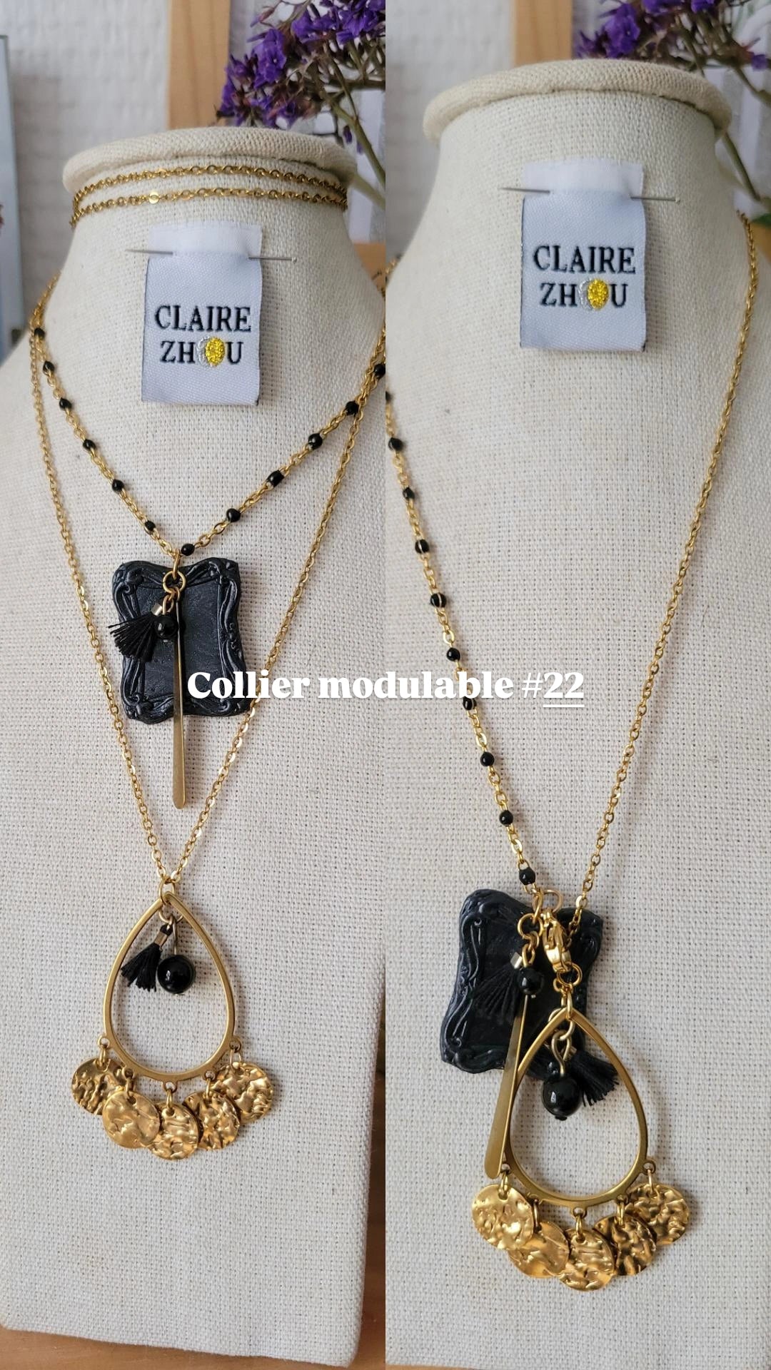 Colliers modulables court/long MERVEILLEUSES, bijoux originaux et uniques 2026 ✨️