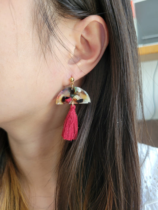 Boucles d'oreilles retro vintage bohème - JOANNA