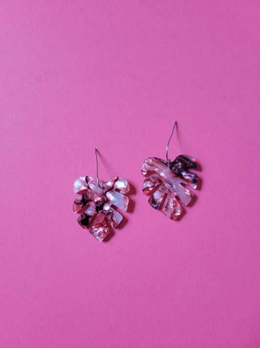 Boucles d'oreilles résine feuilles - PHILO