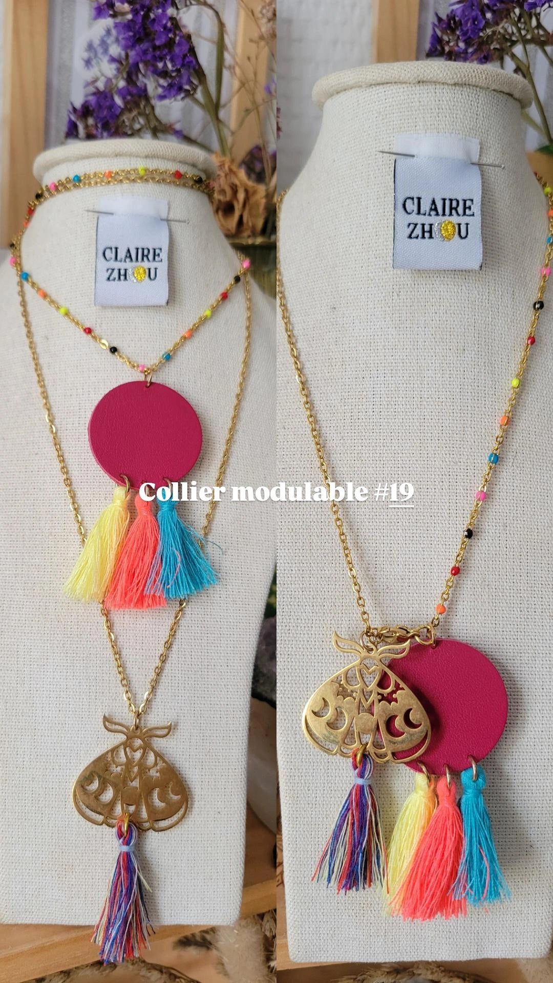 Colliers modulables court/long MERVEILLEUSES, bijoux originaux et uniques 2026 ✨️
