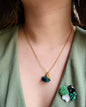 Collier sequin martelé et fleur - NINELLE